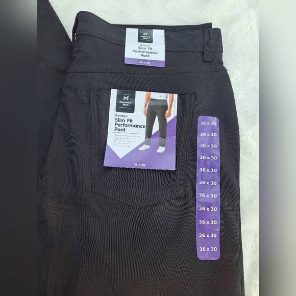 NWT Member's Mark Slim Fit Men's Benton Performance Pant - Picture 7 of 7